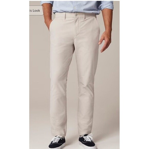 J. CREW 770 Straight-fit Tech Pant Size 35x32 Khaki NEW Casual Golf Preppy CG697 - Picture 1 of 16